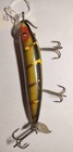 Vintage Heddon Dowagiac Sos 170  Wood Lure   Glass Eyes