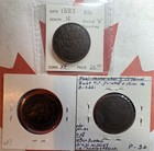 3 Different Canada Large Cents Lot L  All 1880 s  Better Circulated Up To Xf