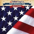 American Flag 3x5 Ft Outdoor Nylon Embroidered Stars Sewn Stripes Brass Grommets