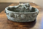 Hand-carved Studio Planter Bowl Catch-all Sleeping Mermaid Seashells Signed 1991