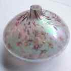Small 3  Glass Vase Decor Iridescent Pink Multicolor Shimmer Feminine Desk