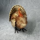 Steiff Turkey Thanksgiving Mohair Plush Figurine With Metal Legs Vintage 4 25 