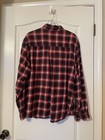 Woolrich Red   Black Plaid Flannel Cotton Button Down Shirt Size Xl Smart Casual