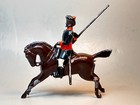 1 Indian Bengal Lancer  2 Foot Soldiers  Made In France  Marked Depose