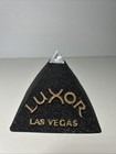 Luxor Black Stone Pyramid Paperweight 1994 Souvenir Las Vegas Vintage