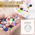 1000pcs Half Pearl 4mm Plastic Half Flatback Imitation Pearls Cabochon beige Ab 