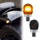 2pc Led Motorcycle Turn Signal Indicator Amber Blinker Light Mini Lamp Universal