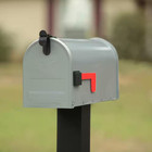 Grayson Gray  Medium  Steel  Post Mount Mailbox