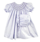Nwt Petit Ami Lavender Smocked Daygown   Bonnet 2pc Newborn Dress Girls Size 0