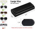 Glasses Case Hard Shell  Travel Sunglasses Case  Leather Hard Eyeglass Case For