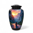 Cremation Urn For Adult Human Ashes 10 5in Biker Motorcycle Memorial Urn