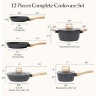12 Piece Pots And Frying Pans Set Nonstick Induction Cookware Set Granite Coated