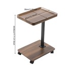 Side Table With Wheels  C Shaped End Table  Adjustable Side Table For Couch Sofa