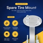 Spare Tire Carrier For Shorelander  Boat Trailer Frame Mount Fit 4 5 6 Lug Wheel