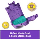 Kinetic Sand Castle Case With 1lb Teal Sand  Storage Container  Sensory Toy