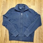 Vintage Polo Ralph Lauren Sport Jacket Kids Medium Blue Full Zip Big Pony  3