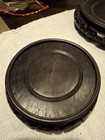 Chinese Black Wood Carved Bowl Vase Stand