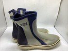 Gill Rubber Boots Sailing And Water Boots Blue And Cream Size 11-12 Neoprene Zip