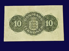Denmark 10 Kroner 1945  P-37c   World War Ii Issue   Scarce Type   Nice Xf au