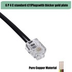 3pack Black 10ft Rj11 Cable Phone Cord For Landline 6p4c Male To Male Telephone