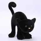 Black Plush Cat Stuffed Animal Soft Cuddly Toy Halloween Gift For Kids   Collect
