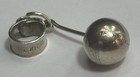 Vintage Sterling Silver Ball And Chain Charm     1940s 3d Symbolic Design