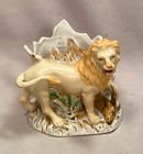 Antique Victorian Lion Porcelain Match Striker