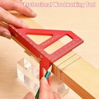 3d Multi-angle Measuring Ruler  High Precision 45 90 Degree Aluminum Alloy