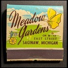 Full Book Vintage Feature Matchbook Meadow Gardens Saginaw Mi