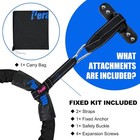 Perantlb Battle Rope With Wear-resistant Nylon 1 5  X 30 Ft  Black-blue 2 