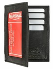 New Mens Slim Thin Bifold Leather Id Wallet Black Credit Card Window Holder Case