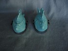 2 Chicken Of The Sea Tuna Fish Baker Salad Server With Lid   Stand  Lot 2  Blue