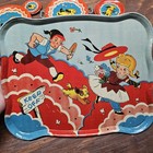 Vintage 40s 50s 27 Piece - Ohio Art Co   47 Tin Lithograph Childs Tea Set