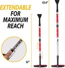 62  Portable Extendable Snow Brush And Ice Scraper 360   Pivoting Brush Head