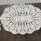 Lot Of 11 Vintage Doilies   Crocheted Table Scarfs  Placemats  See Photos descrp