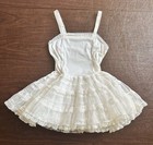 Vtg Her Majesty Girls Size 6  Cotton Nylon Lace Full Slip Circle Petticoat Usa