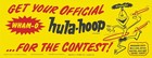 Vintage Style 1958 Hula-hoop Man Cave Banner - Wham-o Retro Toy - 48  X 18 