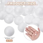 57 Pcs White Smooth Polystyrene Craft Foam Balls 0 4 Inch For Diy Decorations