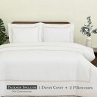 White Duvet Cover Luxury Hotel Quality Bedding Set 100  Cotton Embroidered Du   