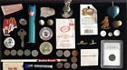 Vtg Junk Drawer Smalls Lot pins top coins tokens pez bell c  War Ammo   39 Items