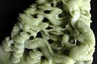 Antique Chinese Song Dynasty Carved Jade Of 3 Dragons
