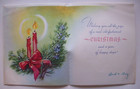 French Doors Open To Fireplace Vintage Christmas Greeting Card  pp16