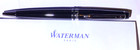 Nib Waterman Expert 3 Black Ct Ballpoint Pen S0951800 Med Pt  Blue Ink