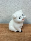 Miniature Porcelain Pig Figurine  2  Vintage Pair Of 2 
