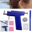 17-101pcs Pro Ear Piercing Gun Kit Body Nose Ear Navel Eyebrow Lip Tool Set Usa