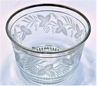 Vintage Frosted Grape Vine Glass Ice Bucket - Bartlett Collins  