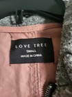Love Tree Women   s Pink Anorak Jacket Hooded Zip Front Drawstring Waist S