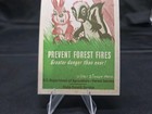 Vintage 1944 Disney Bambi Advertisment Ink Blotter Usda State Forest Service