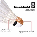 808 12 Pack White Goose Feather Badminton Shuttlecocks Birdies  High Speed Train
