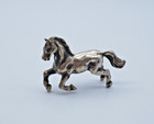 800 Silver Prancing Walking Horse Pony Miniature Figurine 22 Grams - F142